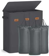 Pesukorv Songmics RLH013B01, 64 x 33 x 75 cm, tumehall