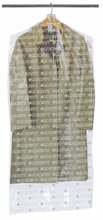 Riidekott Ordinett 1200303, 140 x 65 cm, läbipaistev, 3 tk