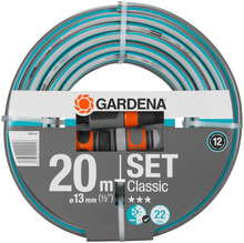 Seinale kinnitatav voolikuhoidik Gardena Classic 18005-50 koos voolikuga 13 mm, 20 m