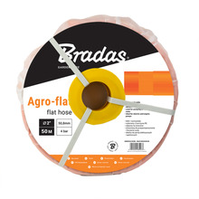 Lame veevoolik Bradas Agro-flat PE 1 1/4, 4 Bar, 50 m, oranž