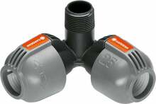 L-kujuline voolikuühendus Gardena Sprinklersystem 25 mm x 3/4