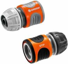 Voolikuühenduste komplekt Gardena 13 mm (1/2), 15 mm (5/8), hall/oranž