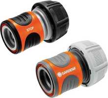 Voolikuühenduste komplekt Gardena Hose Connector Set 18275-20, 19 mm (3/4), 2 tk, hall/oranž