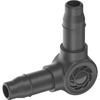 L-liitmik Gardena Micro-Drip-System 4,6 mm (3/16), 10 tk, mudel 2023, must