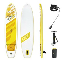 Täispuhutav aerulaud Bestway Hydro-Force Aqua Cruise Set 320x76x12 cm, kollane