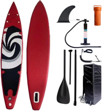 Täispuhutav aerulaud Extralink SUP-1046, 380 cm, punane