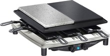 Elektrigrill raclette Steba RC 4 Plus Deluxe Chrome, roostevaba teras/must
