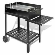 Söegrill stendiga ja 2 rattaga vidaXL