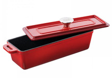 Ahjuvorm Grand feu FEUSQRED, punane, 35.4 x 11.0 x 11.4 cm, 1.7 l