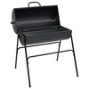Tünnigrill 2 küpsetusrestiga, must, 80 x 95 x 90 cm