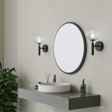 Peegel Kalune Design Yuvarlak, 60 x 60 cm, must