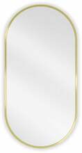 Vannitoa peegel Mexen Loft Oval, 80 x 40 cm, kuldne