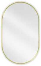 Vannitoa peegel Mexen Loft Oval, 90 x 55 cm, kuldne