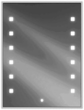 Peegel Mexen Ner, 60 x 80 cm, LED valgustusega, läbipaistev/valge