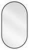 Vannitoa peegel Mexen Loft Oval, 80 x 45 cm, must