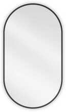 Vannitoa peegel Mexen Loft Oval, 80 x 45 cm, must