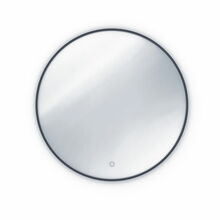 Peegel Eltap Divissi A, 80 x 80 cm, LED valgustusega, must
