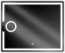 Peegel Mexen Onyx, 100 x 80 cm, LED valgustusega, läbipaistev/valge