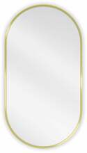 Vannitoa peegel Mexen Loft Oval, 75 x 40 cm, kuldne