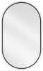 Vannitoa peegel Mexen Loft Oval, 85 x 50 cm, must