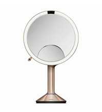 Kosmeetikapeegel Simplehuman Sensor Trio, roosakuldne