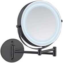 Kosmeetiline peegel Wenko Lumi, 25,5 cm, LED, seinapealne, paigaldus ilma puurimiseta