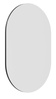 Vannitoa peegel Besco Akya, 75 x 50 cm, Gun Metal Matt/must/läbipaistev