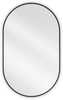 Vannitoapeegel Mexen Loft Oval, 90 x 55 cm, must