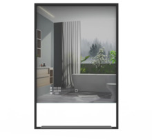 Peegel Vinchome Springfield, 60 x 90 cm, LED valgustusega, must
