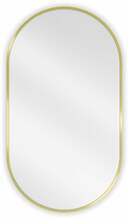 Vannitoa peegel Mexen Loft Oval, 80 x 45 cm, kuldne