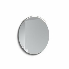Ümmargune peegel RBBAT MOON, 80 cm, musta LED valgustiga