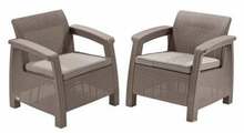 Aiatool Keter Corfu Duo, helepruun, 75 x 70 x 79 cm