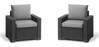 Toolide komplekt Keter California, 68 x 83 x 72 cm, hall, 2 tk