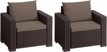 Aiatoolide komplekt Keter California, 2 tk, pruun, 83 x 68 x 72 cm