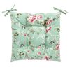 Välitooli padi Home4you Summer T1150337, 40 x 40 cm, roheline/roosa