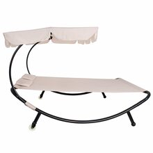 Kaheinimese lamamistool Springos GF2001, 175 x 200 cm, beež