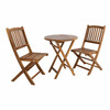 Aiamööblikomplekt Home4you Gwen, D60 cm, pruun, 2 tooli