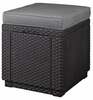 Aiatool Allibert Cube Storage Pouf 213785, 42 x 42 x 39 cm, grafiit