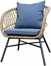 Välitool Patio Danielle, 68 x 63 x 72 cm, pruun/must