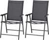 2-osaline kokkupandavate toolide komplekt Outsunny, 58 x 64 x 94 cm, must