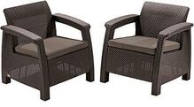 Aiatoolide komplekt Keter Corfu Duo, 75 x 70 x 79 cm, pruun
