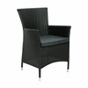 Õuetugitool Home4you Wicker-1, 61 x 58 x 86 cm, must