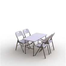 Aiamööblikomplekt Tonro, laud 120 cm, 4 tooli Premium, valge
