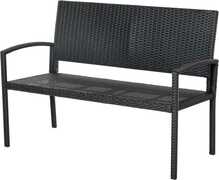 Aiapink Outsunny, 2-kohaline, W122 x D60 x H87 cm, must