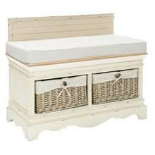 Esikupink Home4you Samira, 13729, 90 x 42 x 70.5 cm, valge/pruun