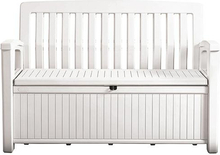 Aiapink Keter Patio Bench, 138.6 x 64 x 88 cm, valge