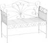 Metallist aiamööbli pink Outsunny, 2-kohaline, 113.5 x 50 x 96 cm, valge