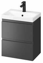 Vannitoakapp Cersanit Moduo Slim 50, 35 x 50 x 57 cm, antratsiit/valge