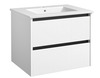 Aluskapiga vannitoakapp Raguvos Baldai Urban, sahtlite ja valamuga, 61.5 cm, valge matt