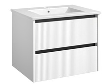 Aluskapiga vannitoakapp Raguvos Baldai Urban, sahtlite ja valamuga, 61.5 cm, valge matt